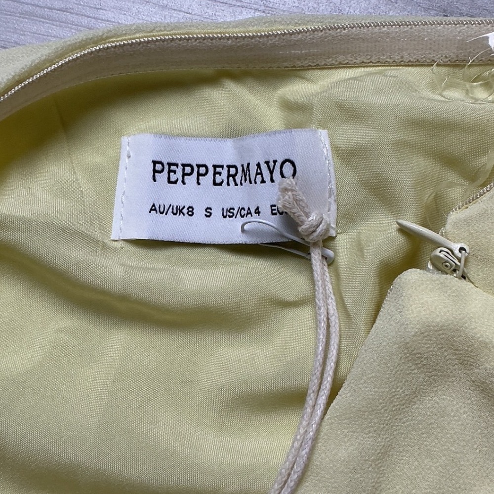 Peppermayo Under The‎ Pagoda Maxi Dress Yellow Size 4 New With Tags - Picture 7 of 10